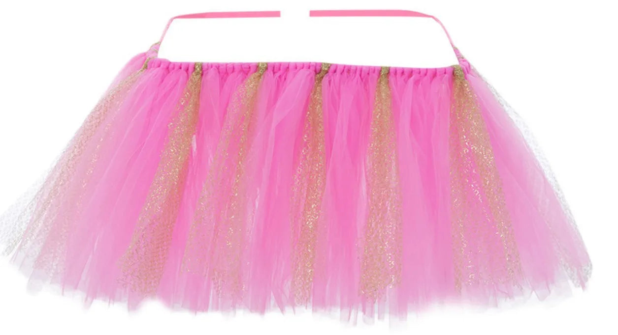 Tutu Chair Skirt Mesh Chair Skirt Children's Table Chair Skirt Party Decorative Chair Skirt Baby Birthday Party Decoration