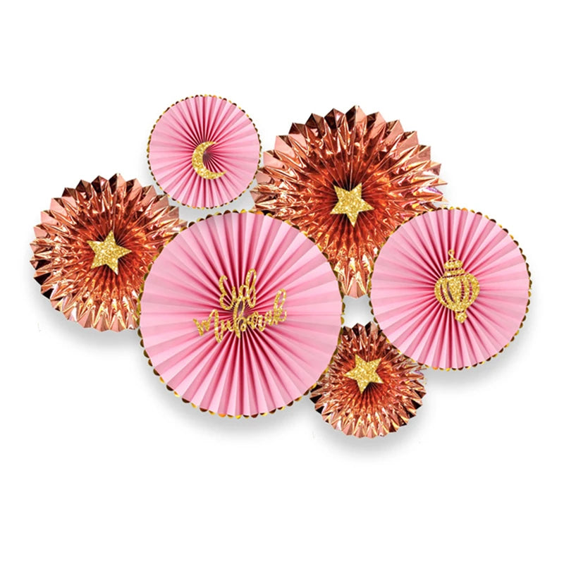 Eid Mubarak Muslim Decoration DIY Paper Wall Decorations Ramadan Islamic Festive Decor Mubarak Decoration Ramadan Party Supplies