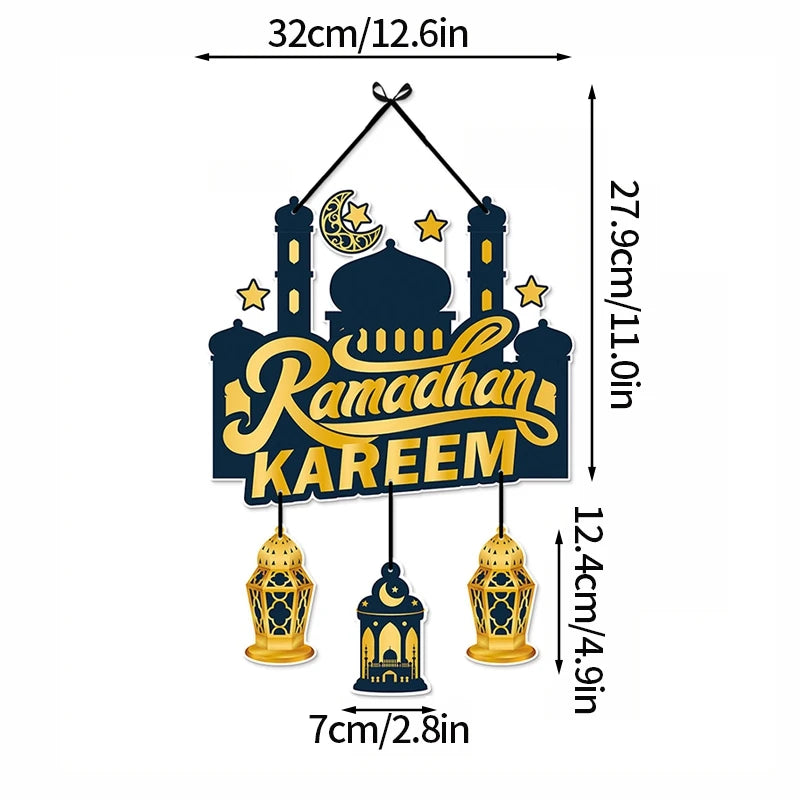Eid Mubarak Decorations Ramadan 2026 Ramadan Hanging Accessories Home Door Window Hanging Ornament Muslim Party Decor