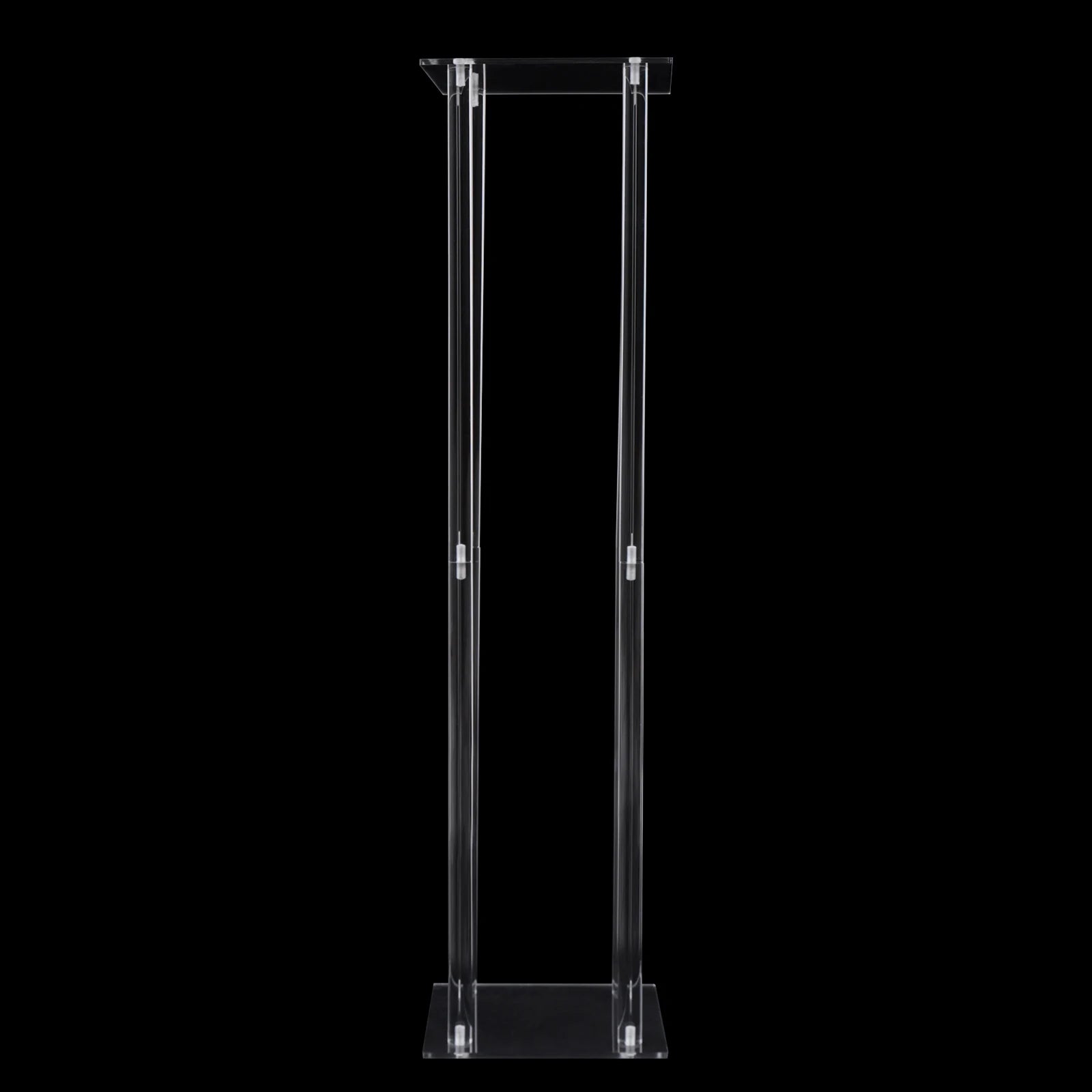 10x Rectangle Acrylic Vases Wedding Centerpiece Flower Stand Pedestal Clear Column For Birthday Party Home Decor 31.5 Inch