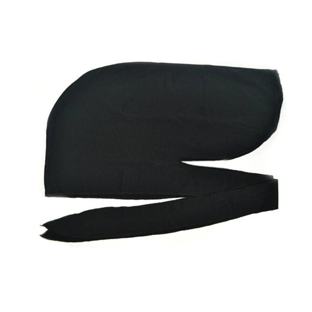 1PCS Silky Long Tail Durag Pirate Hat Turban Fashion Headwraps Cap Bandana Women Men Hip Hop Headwear Caps Hair Accessories