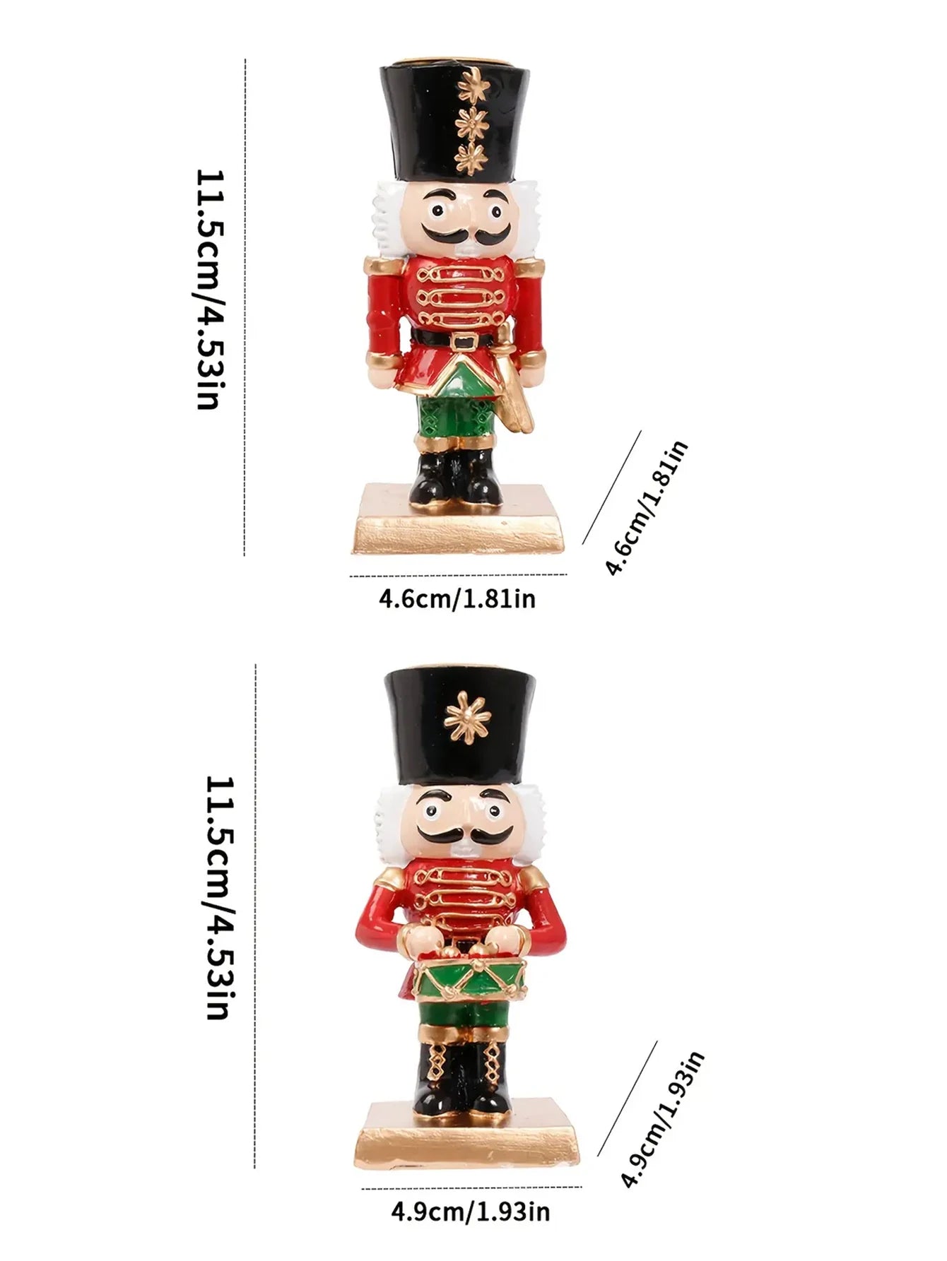 Nutcracker Candle Holder Adorable Figurine Tabletop Christmas Decor Festive Home Decoration Holiday Shelf Table Centerpiece