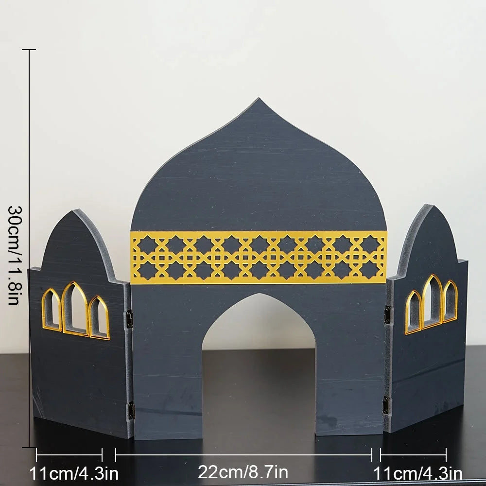 Umrah Arch Decoration Eastern Calendar Festival PVC Desktop Home Decor Calendar Stand 2026 Happy Days Of Ramadan Party DIY