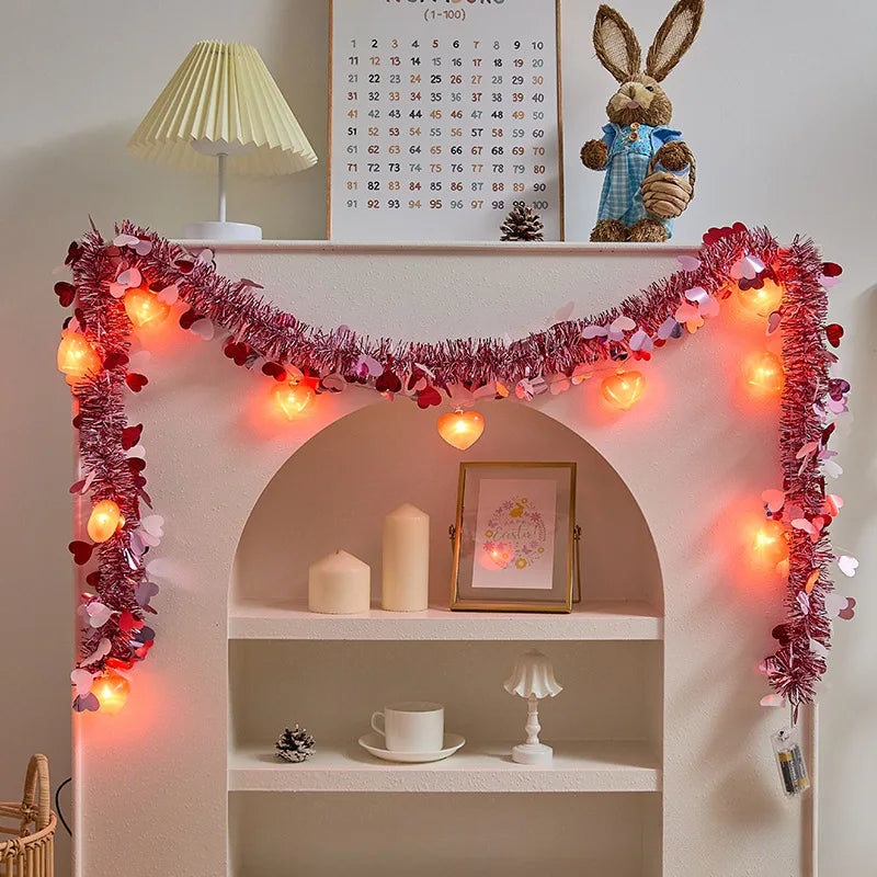 2M Spring Easter Garlands with Eggs LED Light String DIY Wreath Decora for Home Party Easter Birthday Kids Gift Hanging Ornament