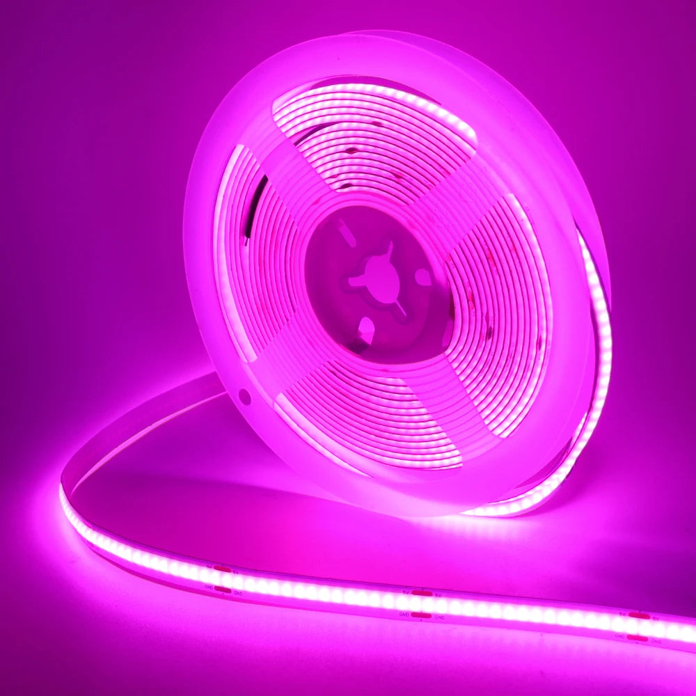 5V USB COB Led Strip Light 320 Leds/M White/Red/Green/Blue/Ice Blue/Pink PCB 3MM 5MM 8MM Flexible Ribbon Night Lamp TV Backlight