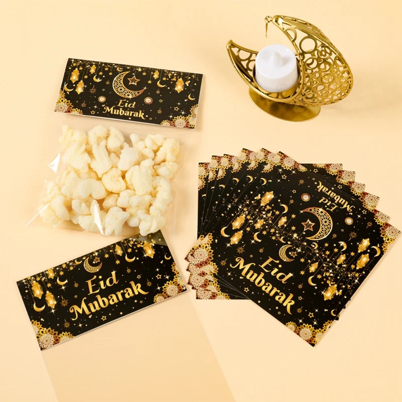 Eid Mubarak Treat Bag Topper Candy Bag Ramadan Decorations For Home 2025 Islamic Muslim Party Decor Ramadan Kareem EID Al Adha