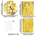 Ramadan Eid Moon Festival Party Decor - Gold Hollow - Star Crescent Letter Wall & Window Stickers