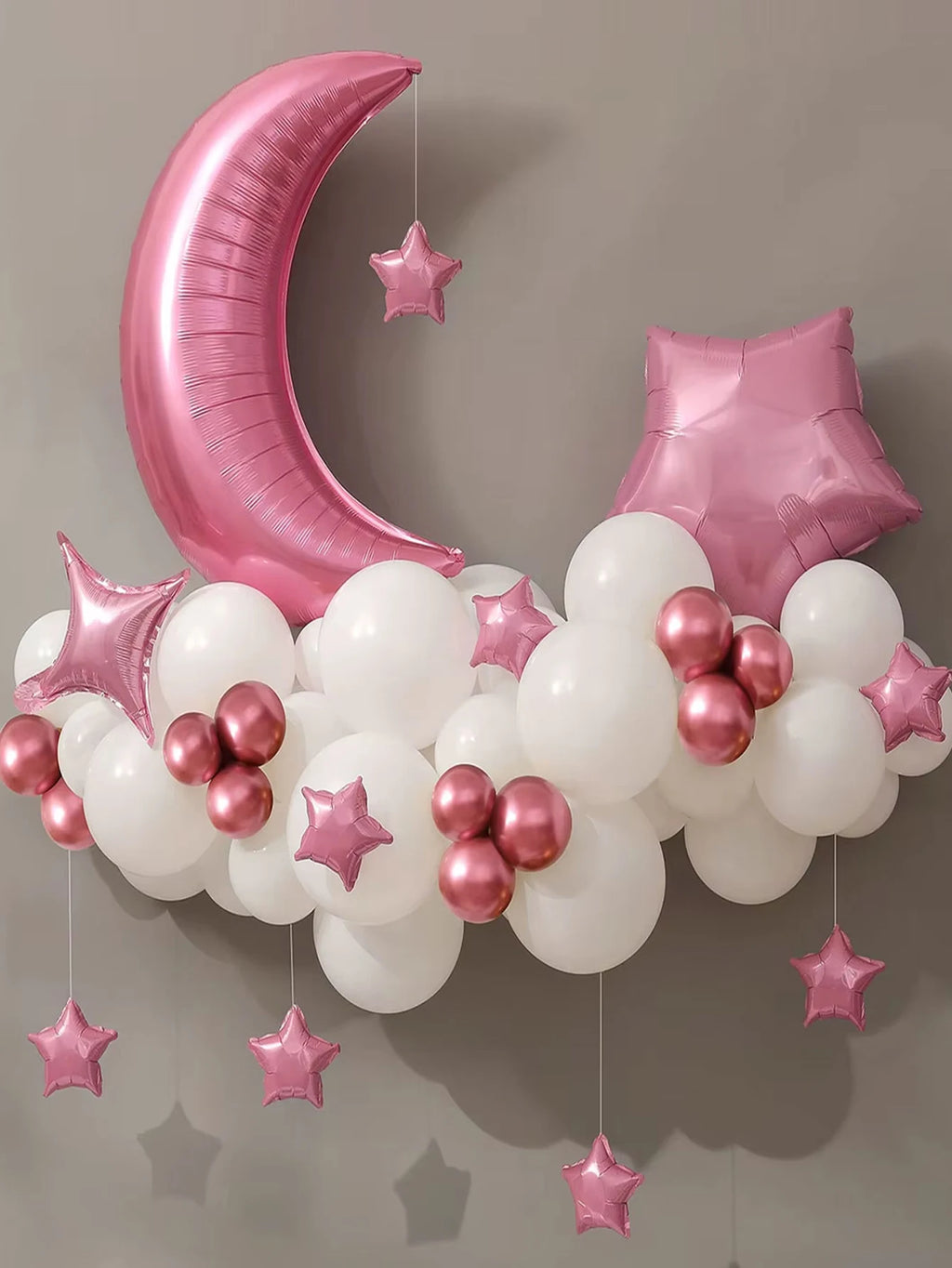 62 Pcs Moon Cloud Star Balloon Set For Birthday Gift Children's Toys Decorate Eid Party Supplies