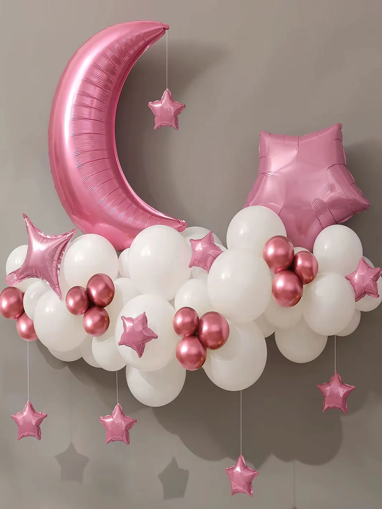 62 Pcs Moon Cloud Star Balloon Set For Birthday Gift Children's Toys Decorate Eid Party Supplies