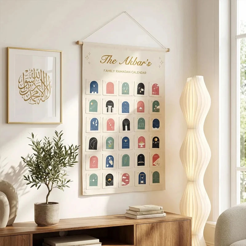 Personalised Custom Ramadan Countdown Advent Calendar Muslim Islamic Kareem Eid Al-Fitr Decoration Accessories Family Kid Gifts