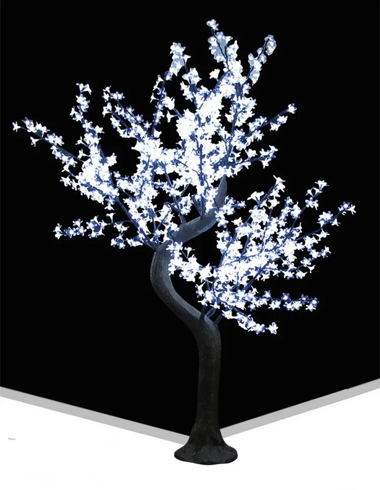 Natural Tree Trunk LED Artificial Cherry Blossom Tree Light – Outdoor & Indoor Decorative Lighting