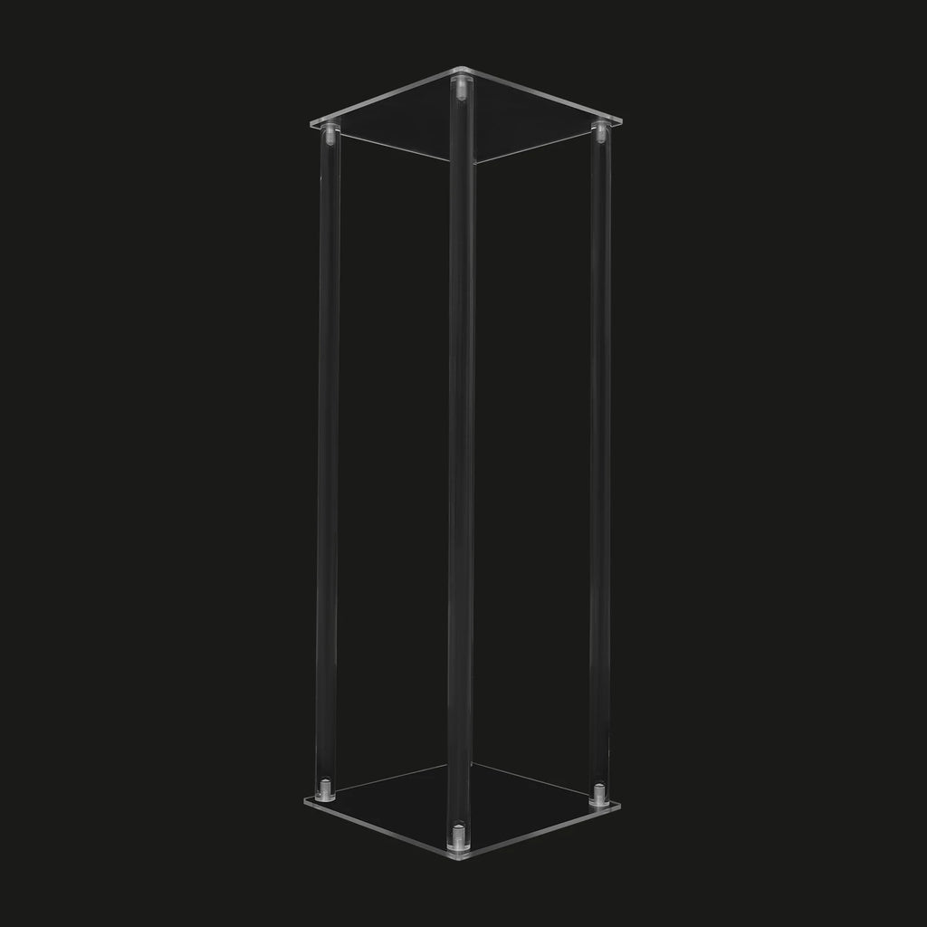 10Pcs Clear Acrylic Flower Stands Rectangular Flower Display Stand Acrylic Wedding Flower Stand 20x20x60cm