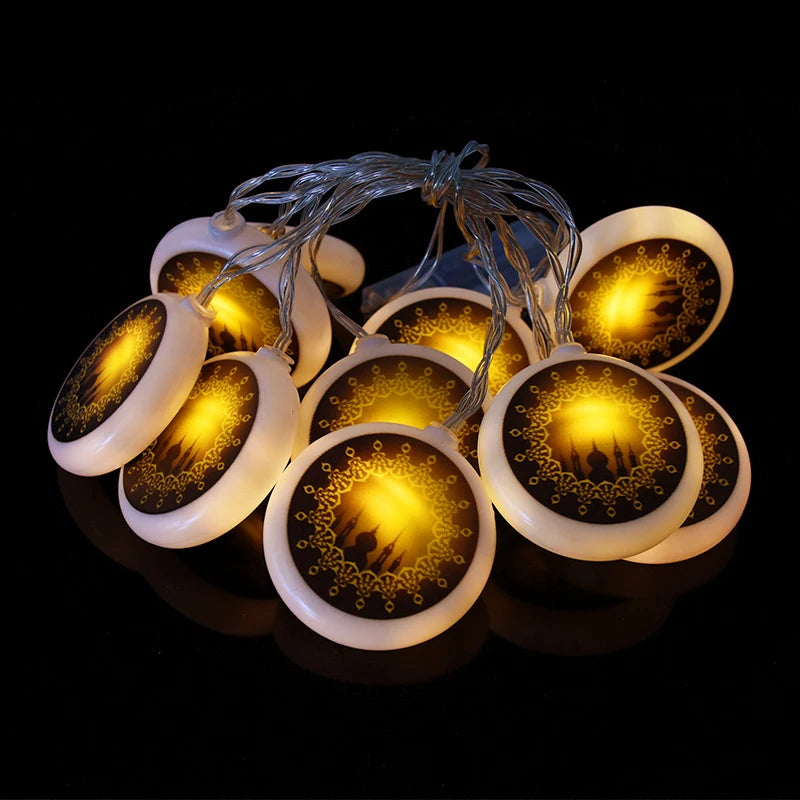Moon Star Led String Lights EID Mubarak Ramadan Kareem Decoration For Home Islam Muslim Event Party Supplies Eid Al-Fitr Decor