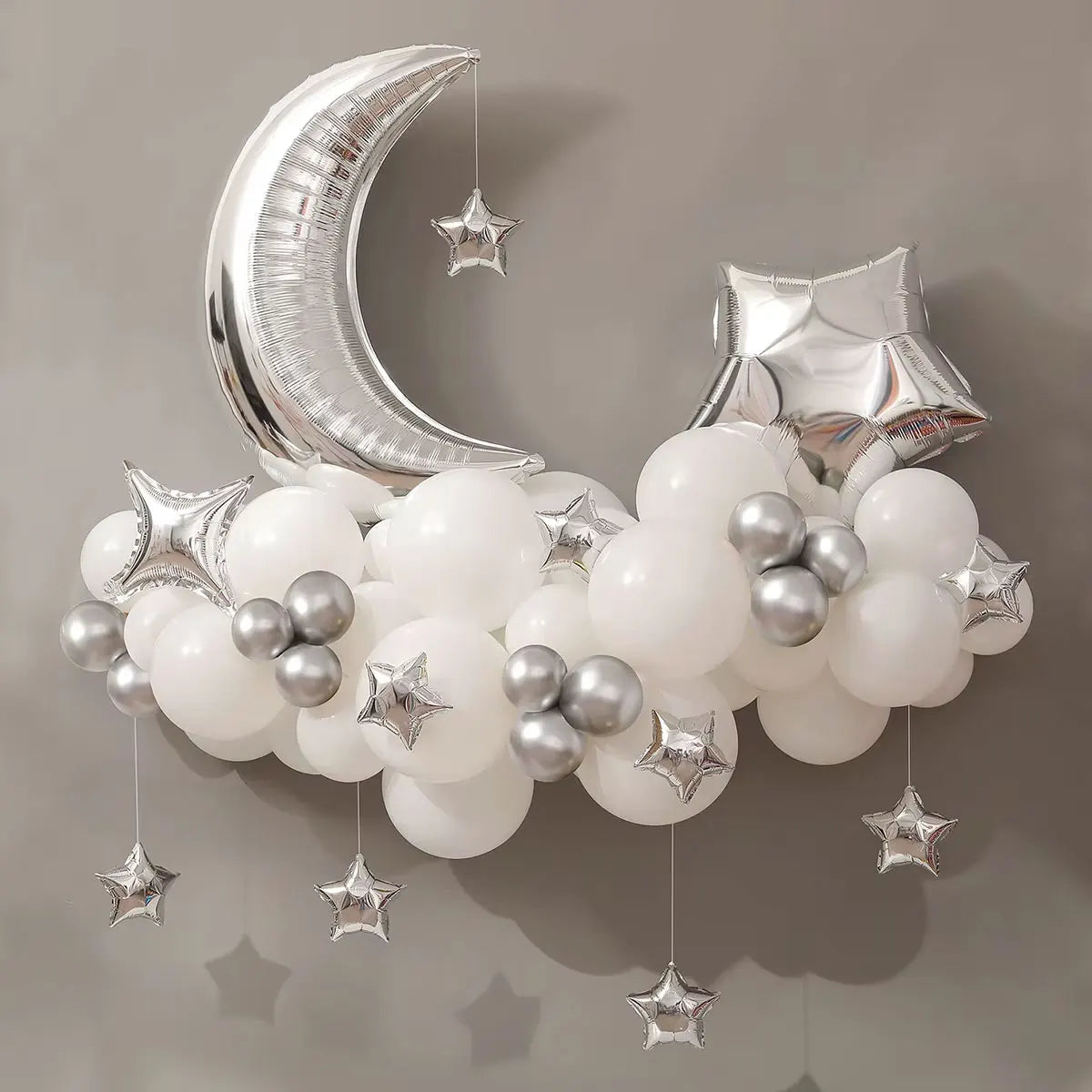 62 Pcs Moon Cloud Star Balloon Set For Birthday Gift Children's Toys Decorate Eid Party Supplies