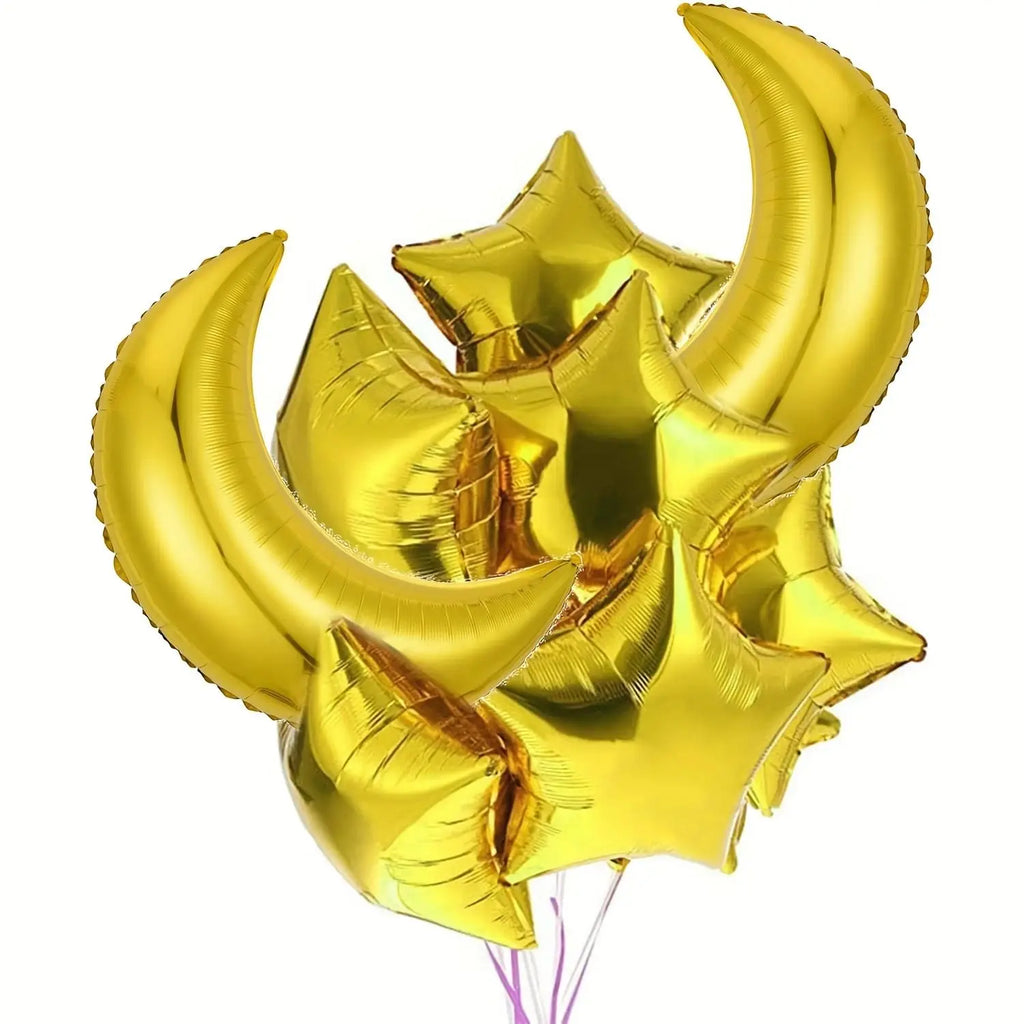 12pcs Star Moon Balloon Set Birthday Wedding Engagement Ramadan Eid Party Decoration Balloon