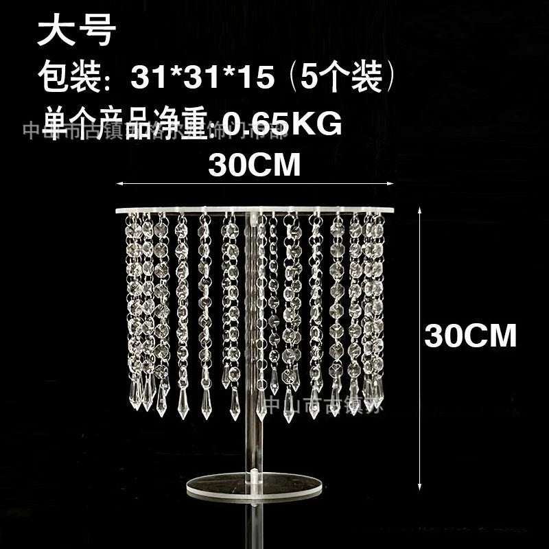 Wedding dessert table cake stand combination set European style crystal acrylic pastry tray decoration ornaments