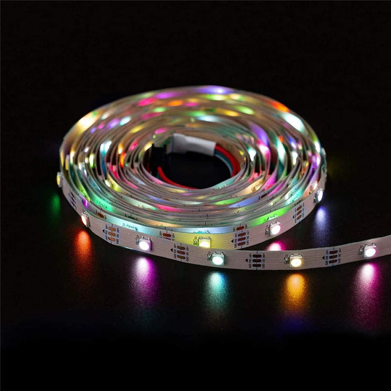 TUYA LED Strip Lights WS2812 RGBIC Addressable Strip Light with Chasing Effect Wifi USB 5V Smartlife Dreamcolor For TV Bedroom