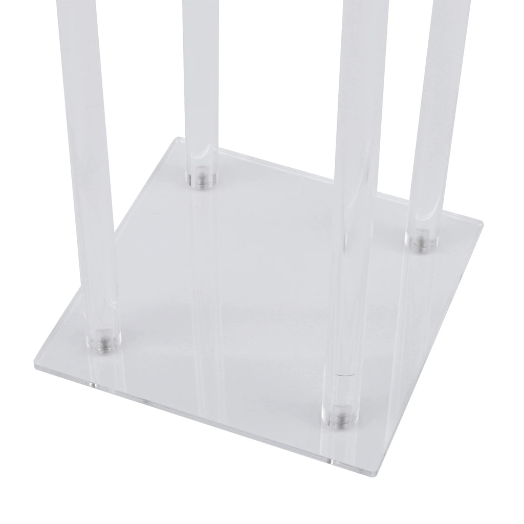 10x Rectangle Acrylic Vases Wedding Centerpiece Flower Stand Pedestal Clear Column For Birthday Party Home Decor 31.5 Inch