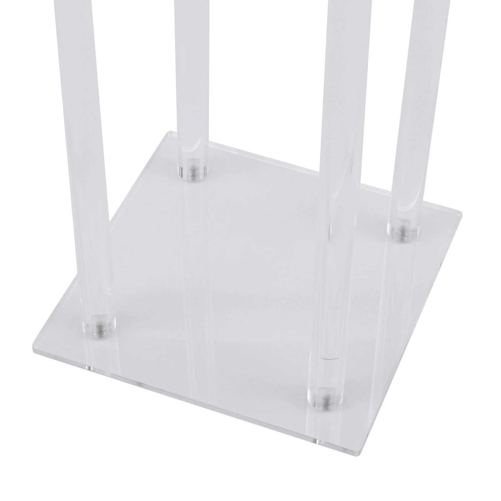 10x Rectangle Acrylic Vases Wedding Centerpiece Flower Stand Pedestal Clear Column For Birthday Party Home Decor 31.5 Inch
