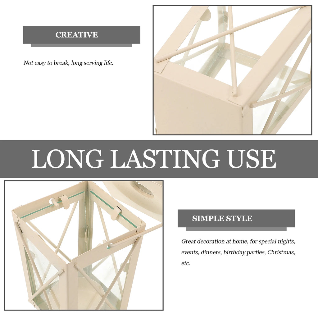 Iron Lantern White Wedding Gift Decoration Tabletop Romantic C Lantern Morocco Style Home Events