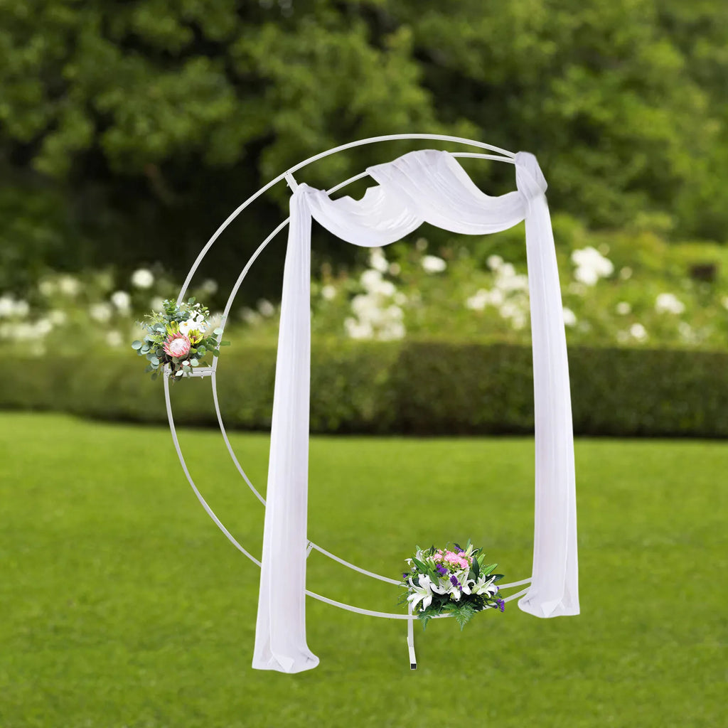 Large Crescent Wedding Balloon 7ft Moon Backdrop Stand Metal Arch Frame Wedding
