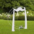 Large Crescent Wedding Balloon 7ft Moon Backdrop Stand Metal Arch Frame Wedding