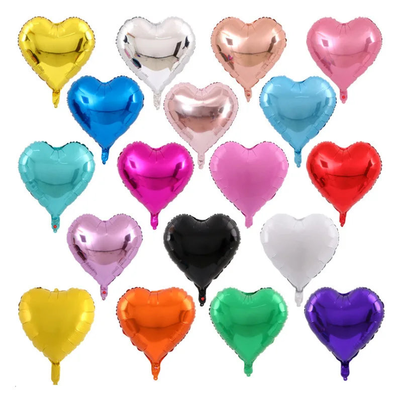 10/5/3Pcs Cream Heart Foil Balloons 18inch Multi Pink Beige Heart Helium Balloons for Wedding Birthday Party Decorations Globos