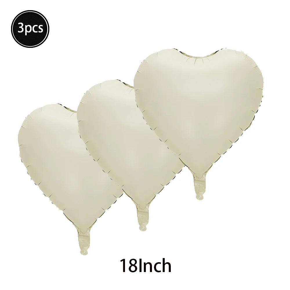 Caramel/Chocolate/Cream Number Balloon Star Heart Foil Helium Ball Kids Adult Girl Birthday Wedding Anniversary Party Decoration
