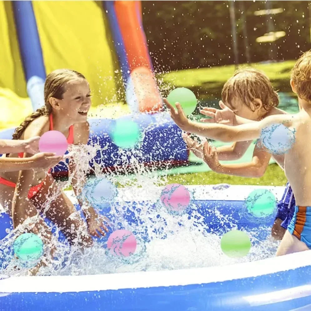 Magnetic Reusable Water Balloons Refillable Water Balloon Quick Fill Self Sealing Water Bomb Splash Balls for Kids Swimming Pool