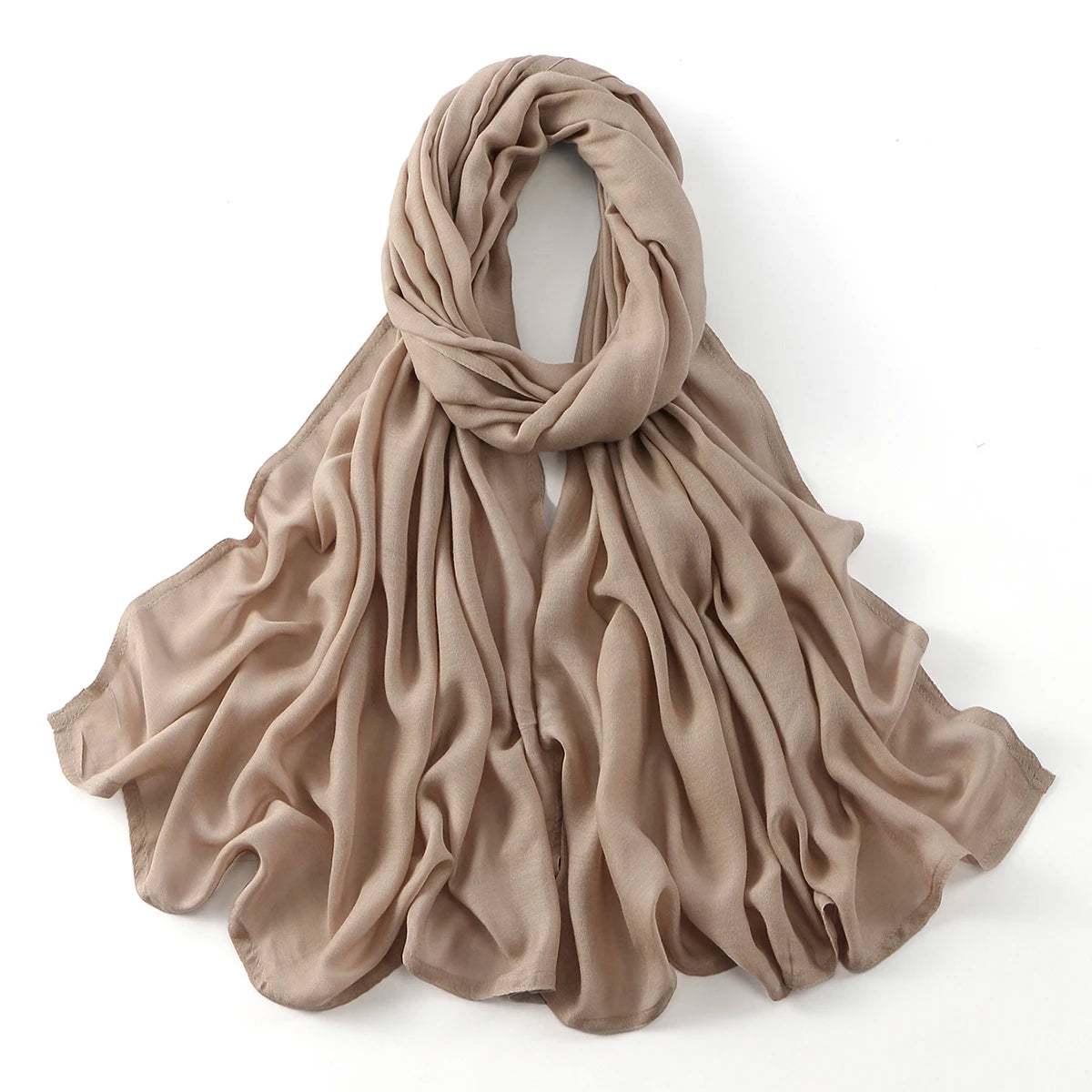 Cotton Rayon Modal Muslim Hijabs For Women Scarf Thin Plain Shawls Femme Musulman Soft Headscarf Islam Turban Headband 185*75CM