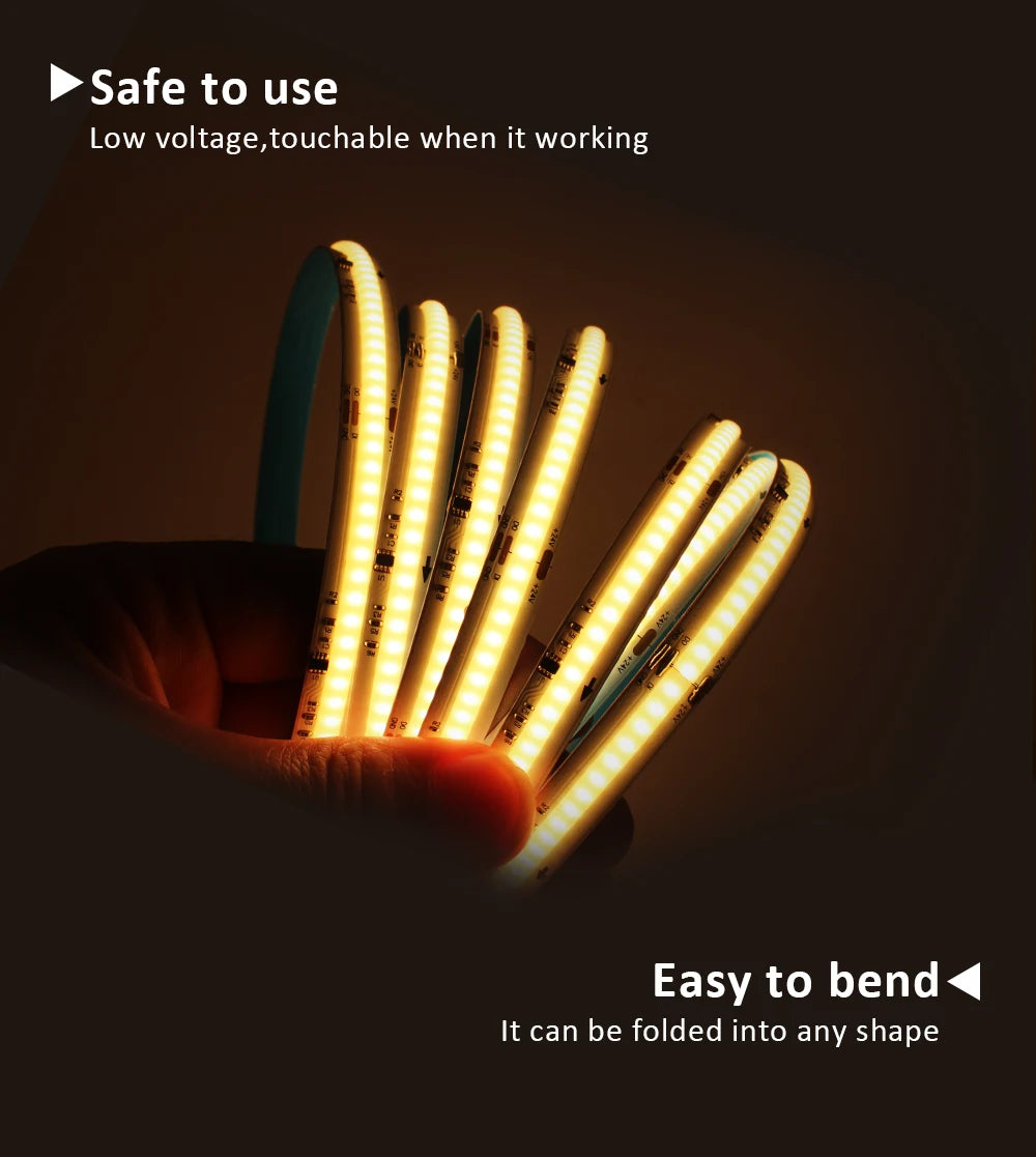 24V 5M 10M COB WS2811 Flowing Water Led Strip Sequential Horse Race Led Tape Light PIR Motion Sensor Dimmable ON/OFF Home decor