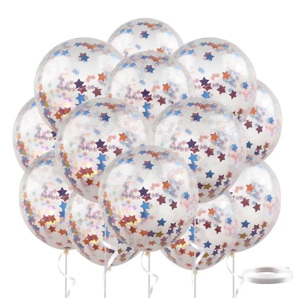 20pcs 12inch Confetti Metallic Metal Balloons Gold Blue Pink Latex Ballon Wedding Birthday Party Decoration Baby Shower Globos