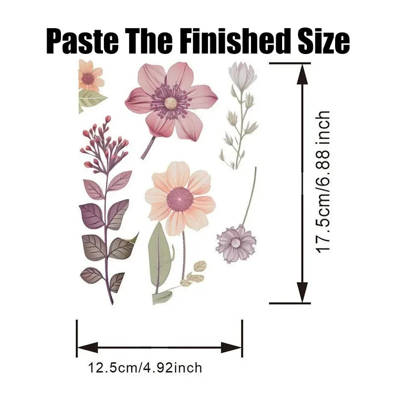 Waterproof Sticker For Bedroom Flowers Switch Stickers PVC Self-adhesive Removable Bathroom Home Decoration Decals