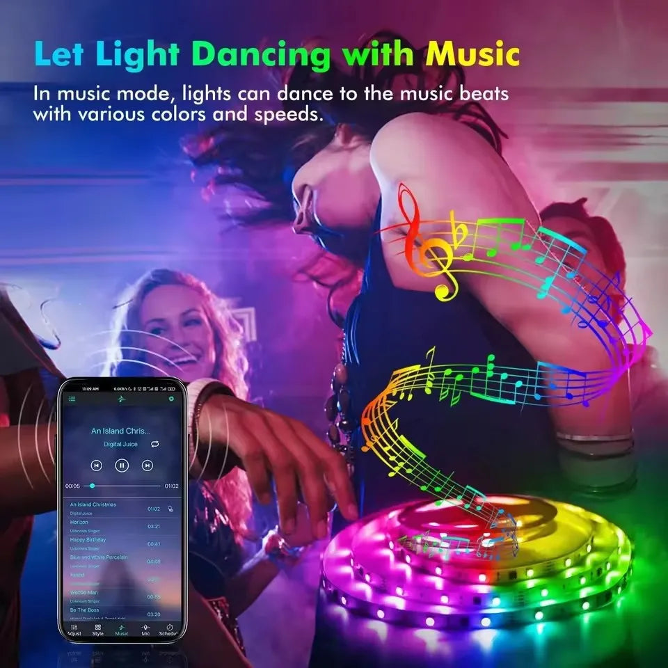 USB Led Strip Lights 5m 10m 20m 30m RGB Led Strip Light TV Backlight Flexible Ribbon Tape Luces Led Light for Room Decoration