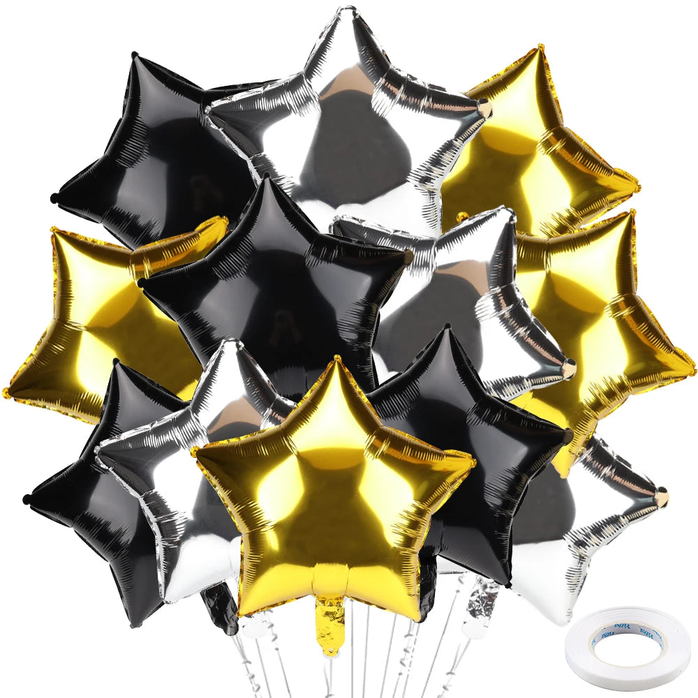 18inch Star Foil Balloon Mixed Rose Gold Helium Pentagram Balloons Wedding Birthday Party Decoration Baby Shower Aluminum Ballon