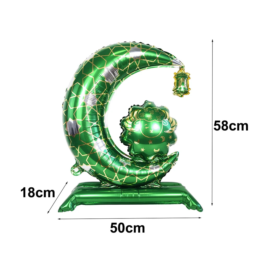 Eid Mubarak Banners Ramadan Mubarak Kareem Decorations Hanging Swirls Streamer Moon Star Party Decor lslam Muslim Party Supplies