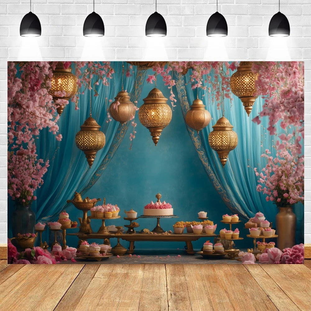 Eid Ramadan Mubarak Backdrop Morocco Night Islamic Muslim Festival Party Decor Family Photo Photography Background Photostudio