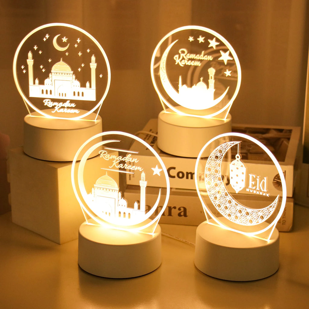EID Night Light Mubarak Ramadan Decoration For Home 2025 Islamic Muslim Party Decor Ramadan Kareem Happy Eid Al Adha Ramadan