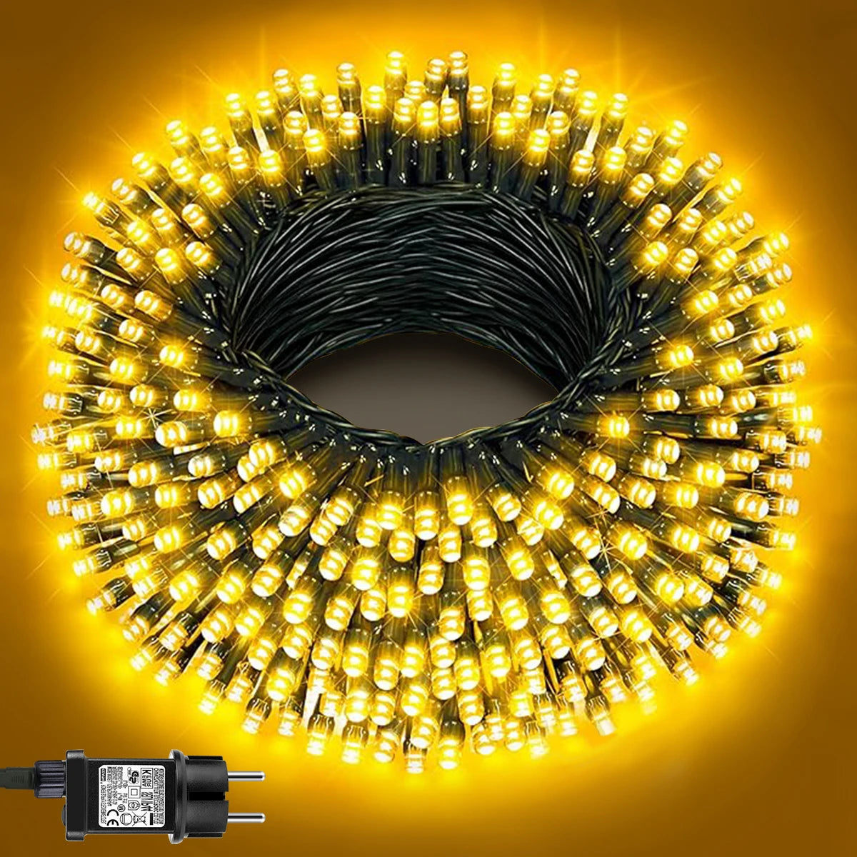 Christmas Outdoor Garden LED String Light 24V Xmas Tree Fairy Lights Waterproof Garland Lamp For Courtyard Holiday Party Decor