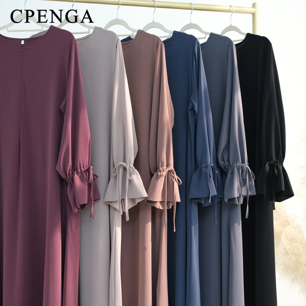 Ramadan Arabic Muslim Women Modest Dress 2025 Elegant Dubai Plain Abaya Islamic Church Clothing Fashion Loose Turkey Solid Robe