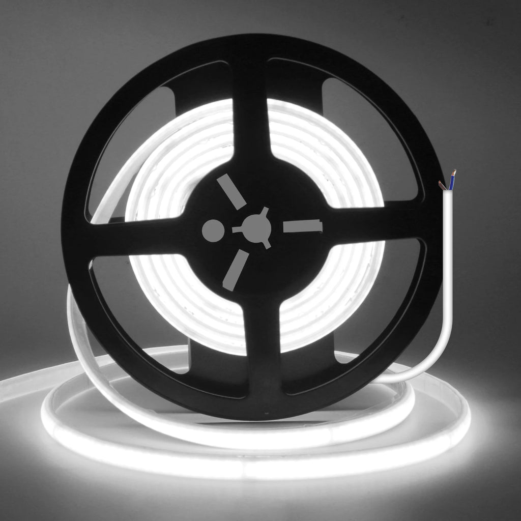 IP65 COB Self-adhesive Tape LED Neon Light Strips AC 230V RA90 Waterproof Outdoor Garden FOB Ribbon Lamp 2Pin Wire/EU Power Plug