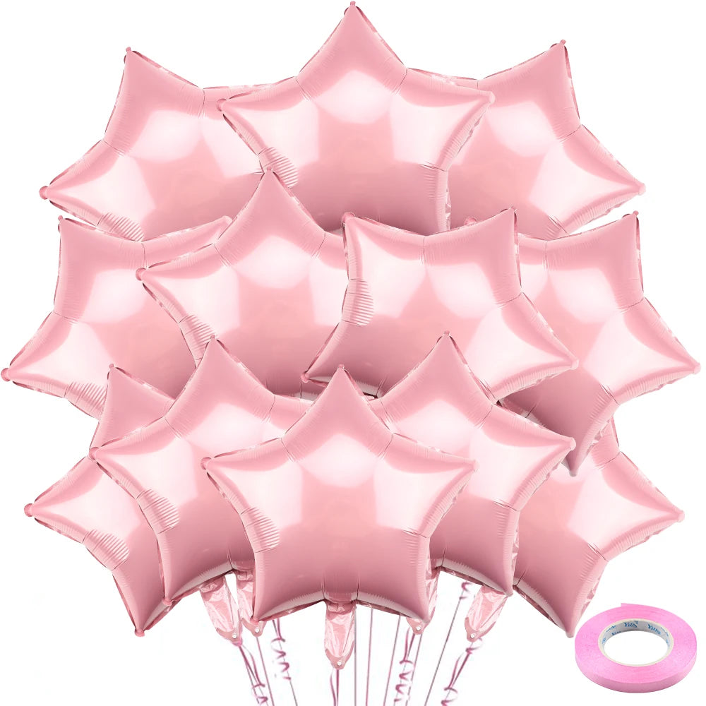 18inch Star Foil Balloon Mixed Rose Gold Helium Pentagram Balloons Wedding Birthday Party Decoration Baby Shower Aluminum Ballon