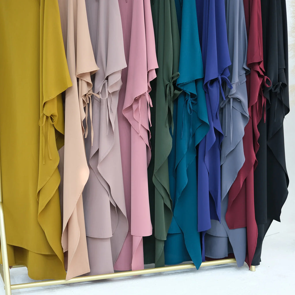 Muslim Long Khimar Headscarf Hijab for Women Abaya Praying Turban Scarf Headscarfs Long Scarves Head Wrap Shawl Femme Headdress