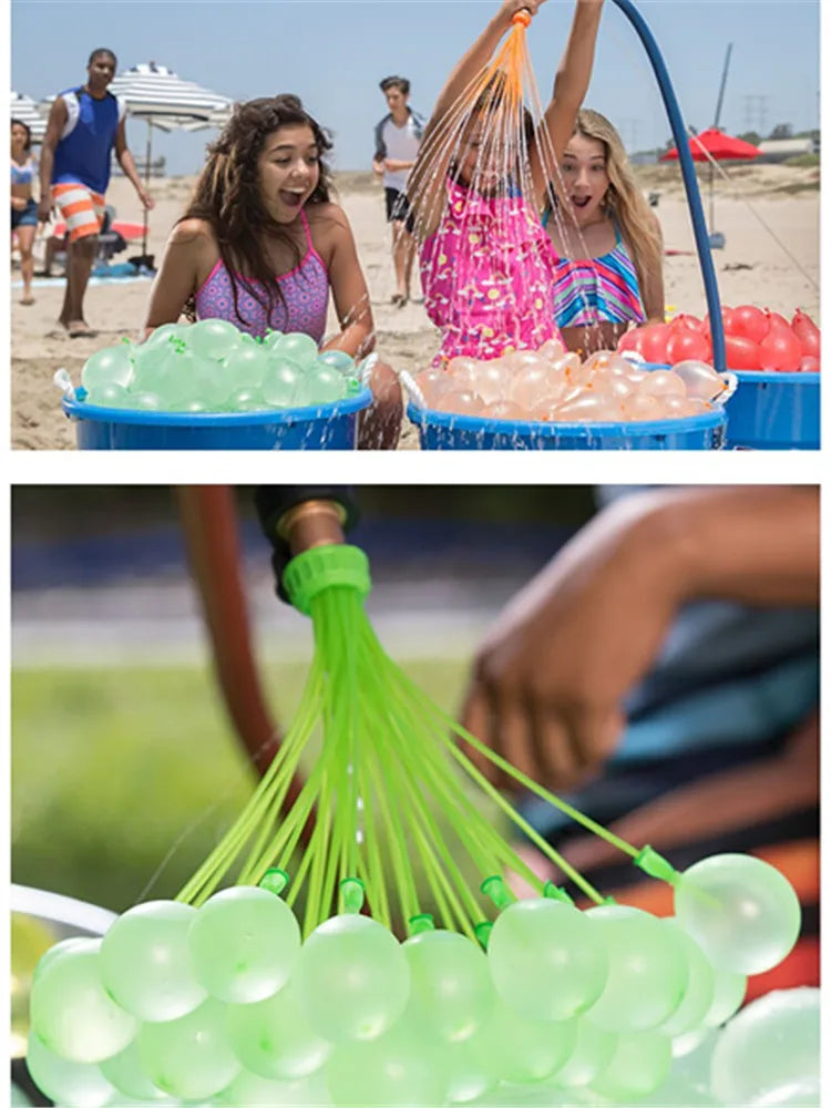 111pcs Water Balloons Quickly Filling Magic Bunch Balloons Bombs Instant Beach Toys Summer Outdoor Fighter Toys For Children