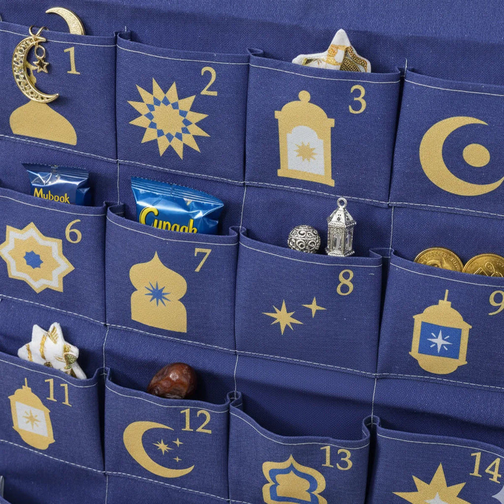 Eid Advent Calendar Ramadan Decoration for Home 2026 Ramadan Kareem Hanging Calendar Islamic Muslim Eid Al Adha Party Supplies