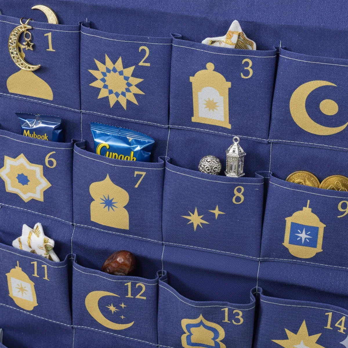 Eid Advent Calendar Ramadan Decoration for Home 2026 Ramadan Kareem Hanging Calendar Islamic Muslim Eid Al Adha Party Supplies