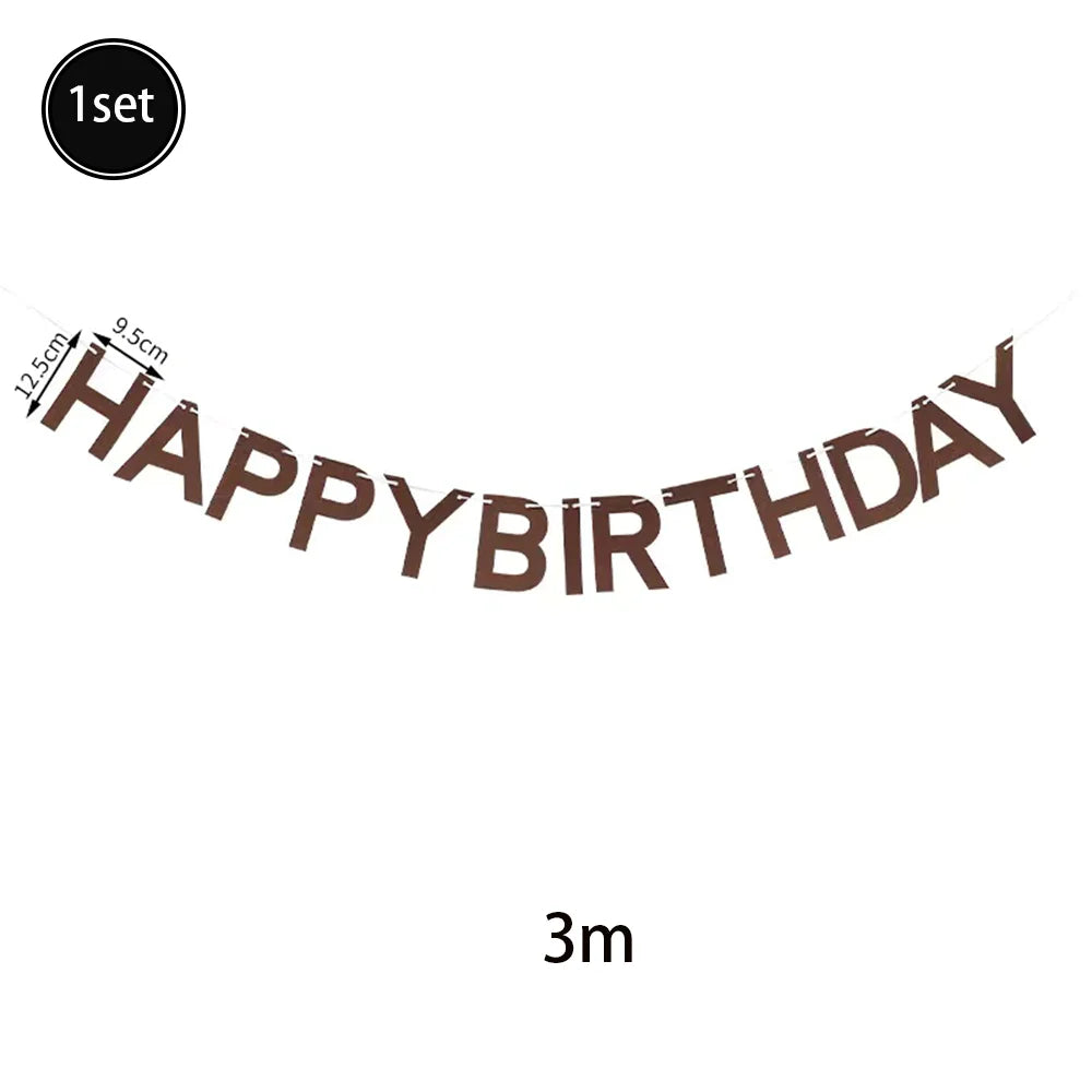 Caramel/Chocolate/Cream Number Balloon Star Heart Foil Helium Ball Kids Adult Girl Birthday Wedding Anniversary Party Decoration
