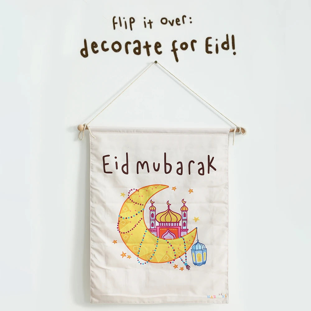 Reusable Acrylic Ramadan Countdown Calendar with Wooden Base – Eid Table Decor