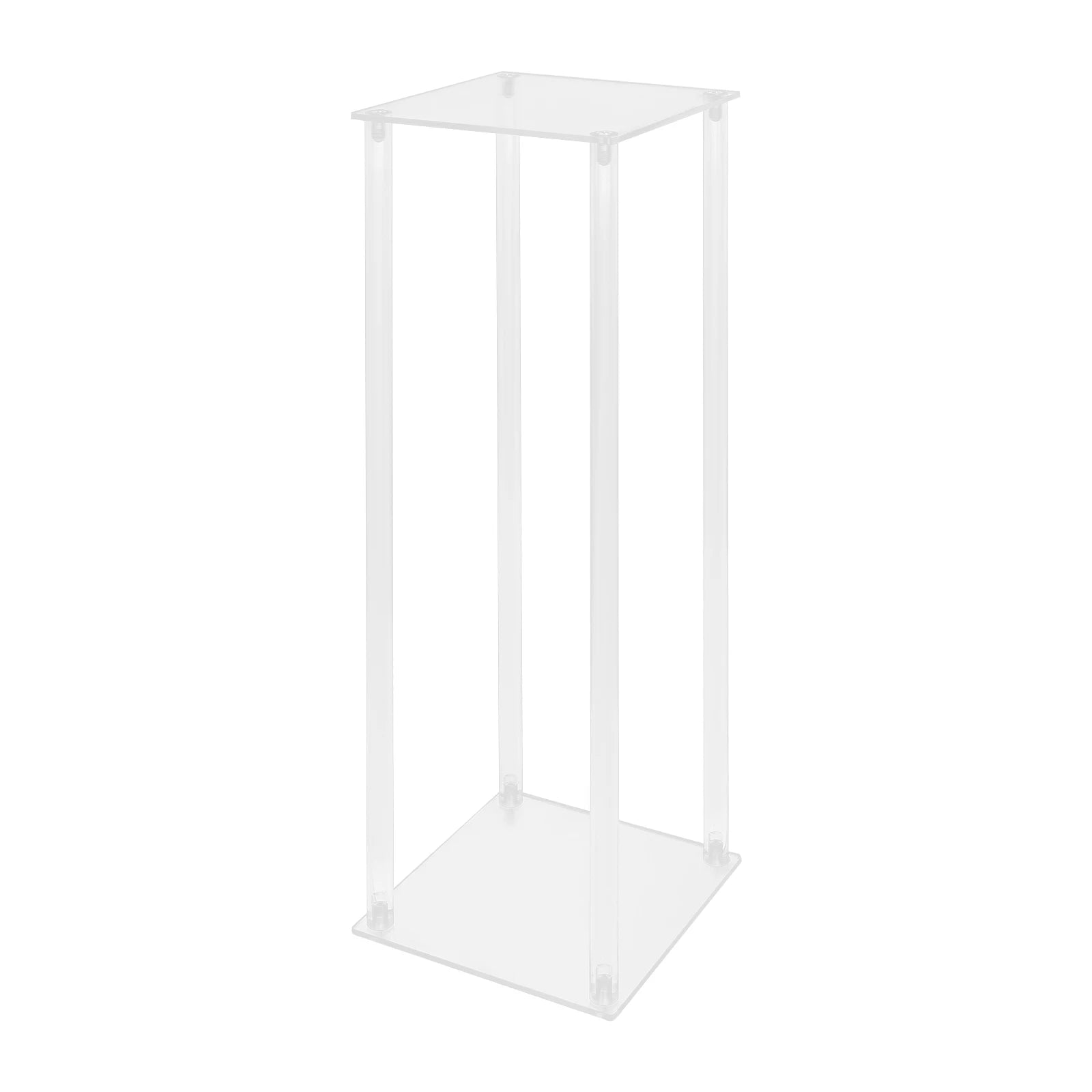 10Pcs Clear Acrylic Flower Stands Rectangular Flower Display Stand Acrylic Wedding Flower Stand 20x20x60cm