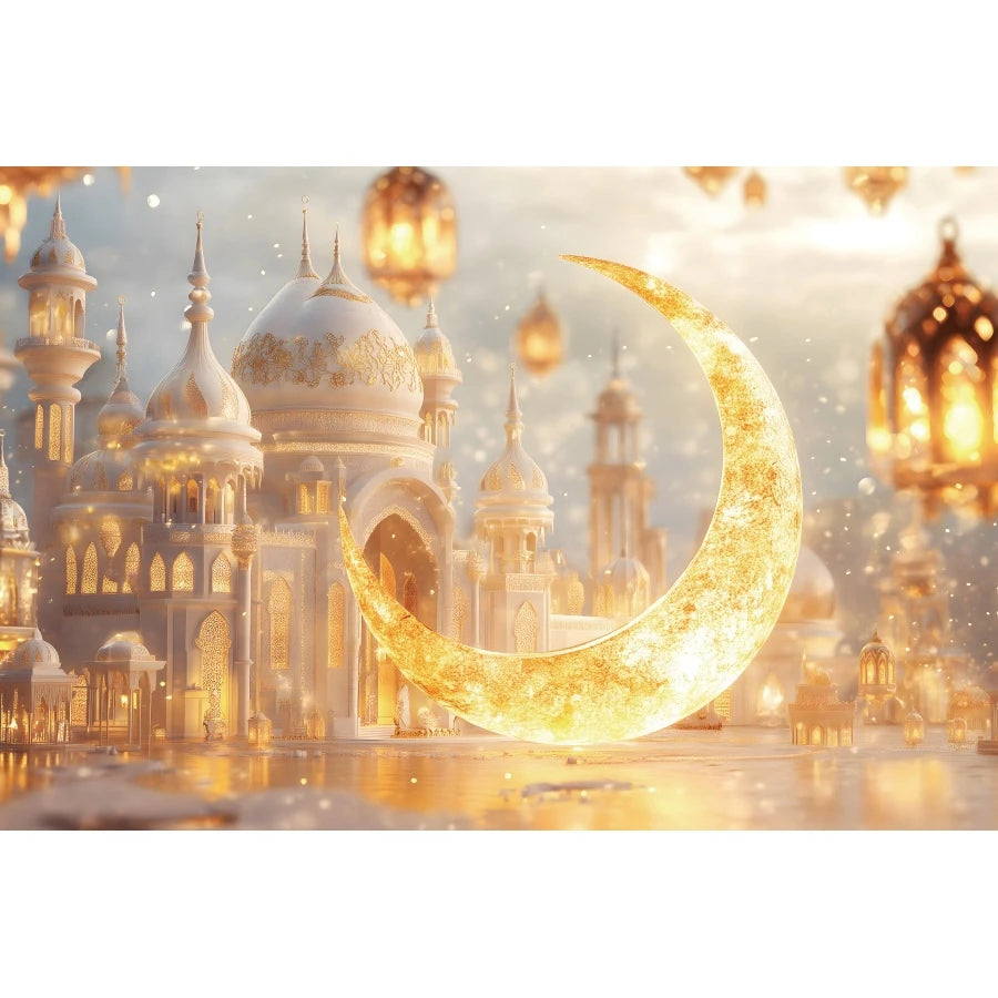 Ramadan Decorations Backdrops Moon Star Castle Islamic Muslim Eid Party Religious Celebration Portrait Photography Backgrounds